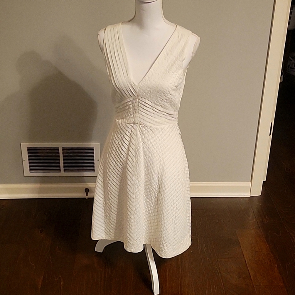 White linen J Crew dress. Size 2.